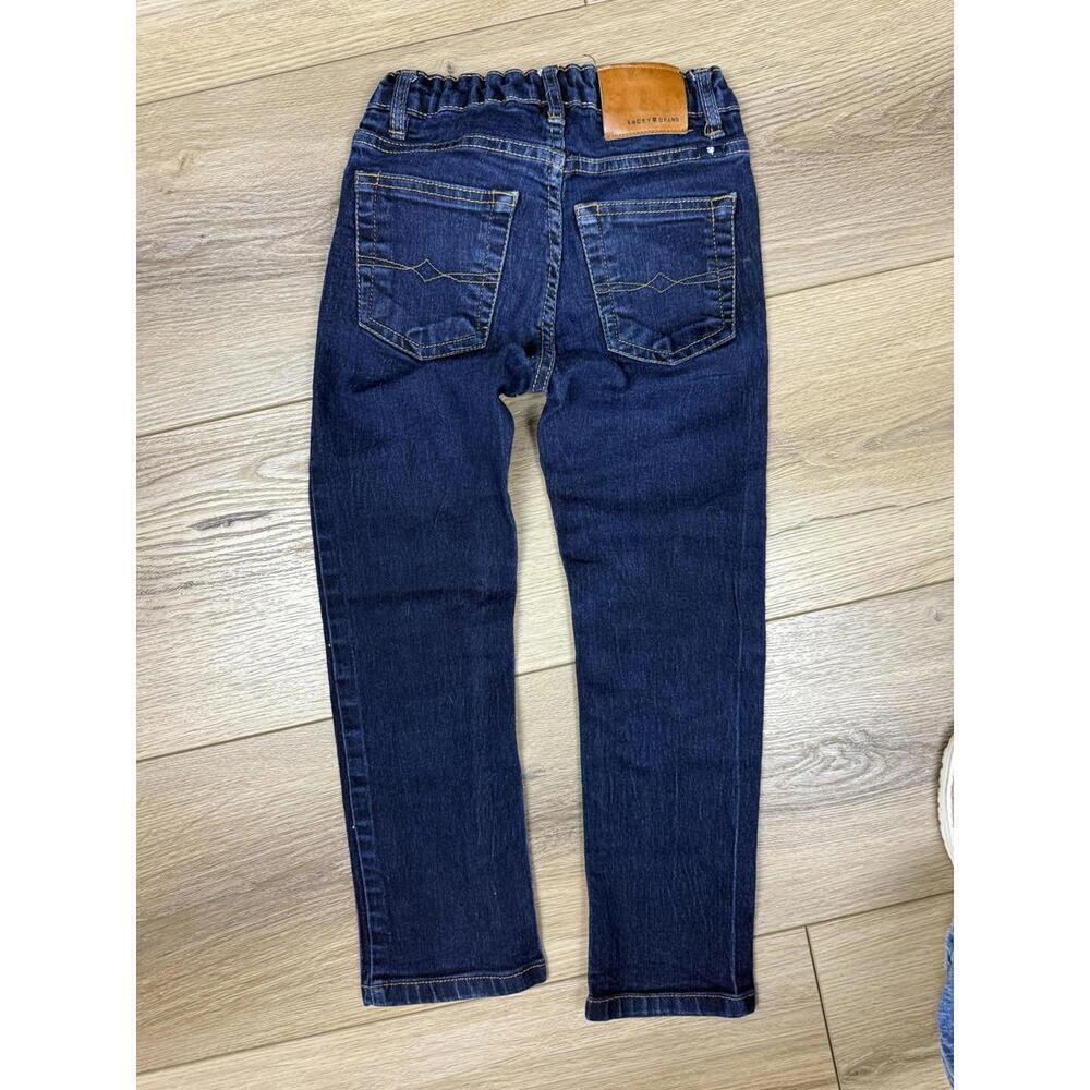 Lucky Brand Jeans Youth 6 Blue Dark Wash Skinny Adjustable Waist Stretch Denim - Picture 6 of 8